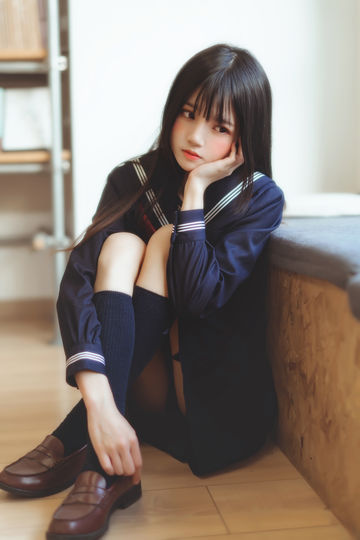 桜桃喵之小少女黑色水手服